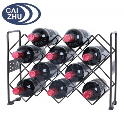 10 Bottle Wine Rack Wine Bottle Holder Free Standing Wine Storage Rack