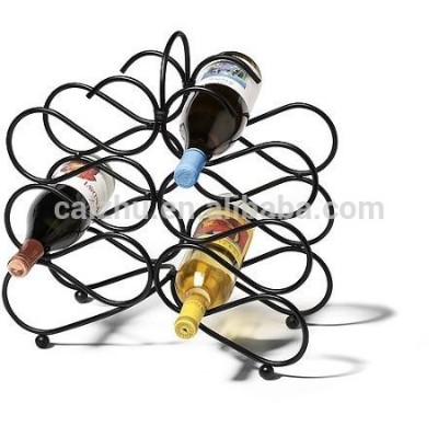 Scroll Funky Wine Rack Decorative Wine Rack in Black